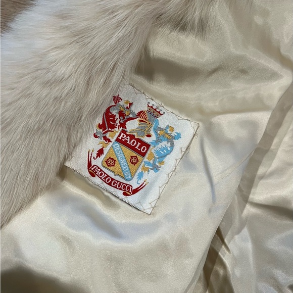 Vintage 70s 80s Paolo Gucci Leather Fox Fur Coat - Picture 2 of 2